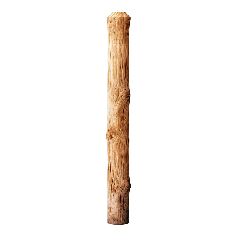 Wooden pole